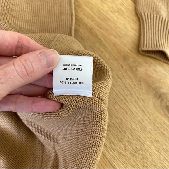 Rose In Good Faith Rugby Knit Sweater in Camel - Picture 7 of 11